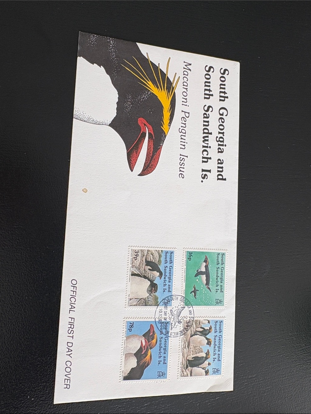 South Georgia and South Sandwich Is. Macaroni Penguin First Day Cover - White